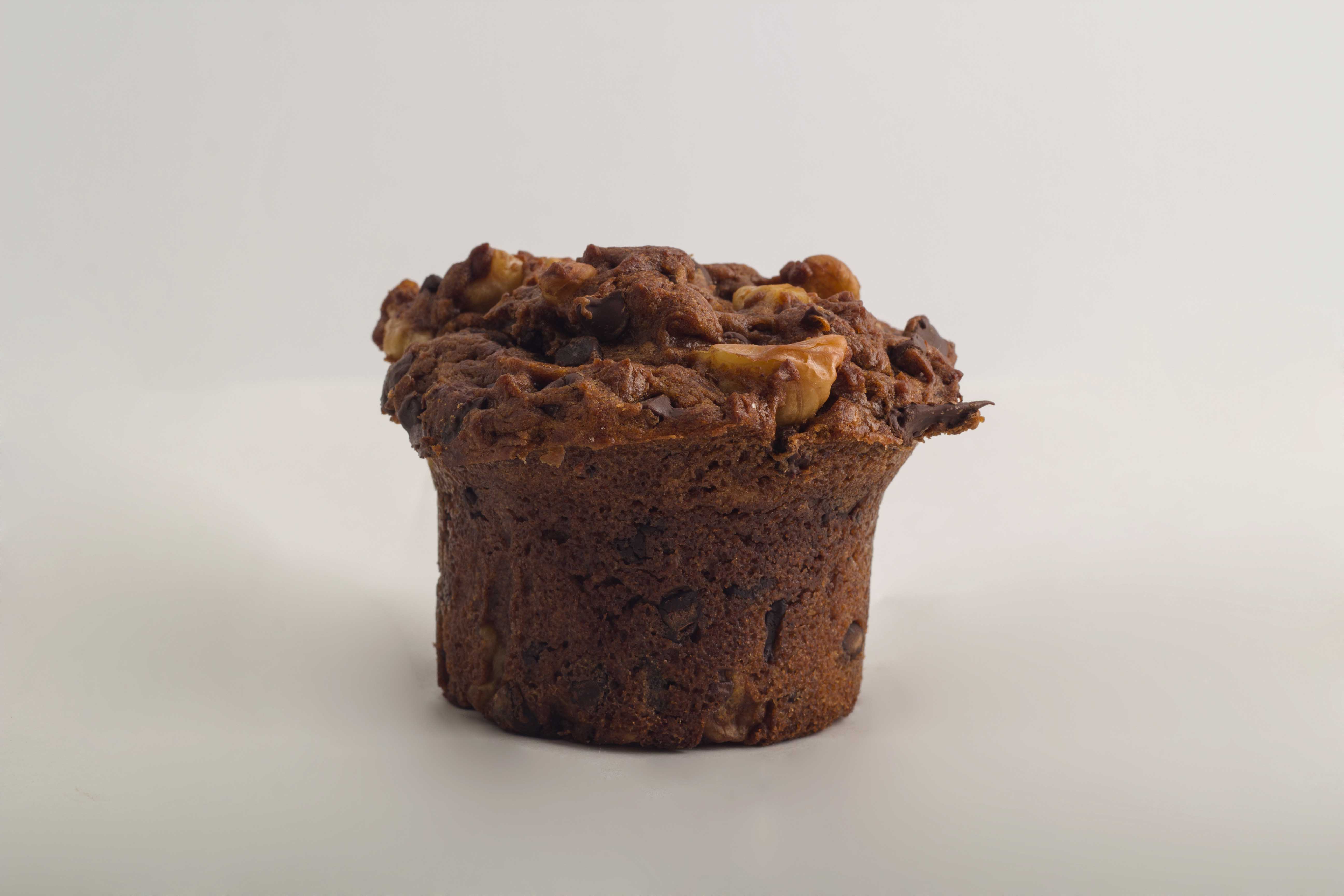 Muffin cacao con nuez